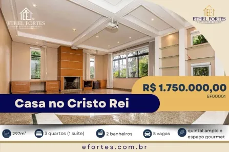 Casa com 3 Quartos à venda, 297m² no Cristo Rei, Curitiba