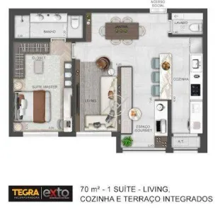Apartamento com 2 Quartos à venda, 70m² no Brooklin Paulista, São Paulo