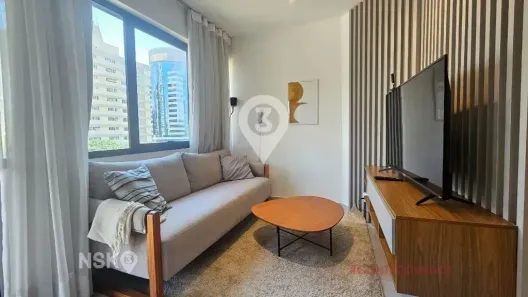 Apartamento com 1 Quarto para alugar, 48m² no Cidade Monções, São Paulo