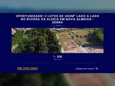 Lote/Terreno à venda, 300m² no Nova Almeida Centro, Serra