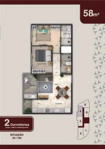 Apartamento com 2 Quartos à venda, 77m² no Mirim, Praia Grande