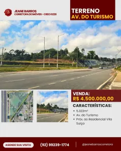 Lote/Terreno à venda, 5322m² no Ponta Negra, Manaus