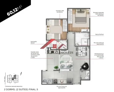 Apartamento com 2 Quartos à venda, 60m² no Baeta Neves, São Bernardo do Campo