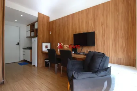 Flat com 1 Quarto para alugar, 24m² no Indianópolis, São Paulo