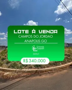 Lote/Terreno à venda, 369m² no Residencial Campos do Jordão, Anápolis