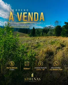 Lote/Terreno à venda, 500m² no dos Mendes (Caucaia do Alto), Cotia