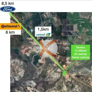 Lote/Terreno à venda, 12482m² no Pólo Industrial de Camaçari, Camaçari