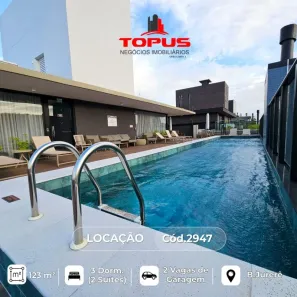Apartamento com 3 Quartos para alugar, 123m² no Jurerê, Florianópolis