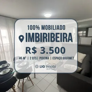 Apartamento com 2 Quartos para alugar, 45m² no Imbiribeira, Recife