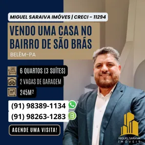Sobrado com 6 Quartos à venda, 245m² no São Brás, Belém