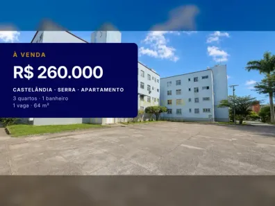 Apartamento com 3 Quartos à venda, 64m² no Castelândia, Serra