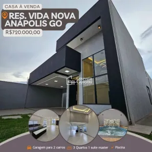 Casa com 3 Quartos à venda, 168m² no Residencial Vida Nova, Anápolis