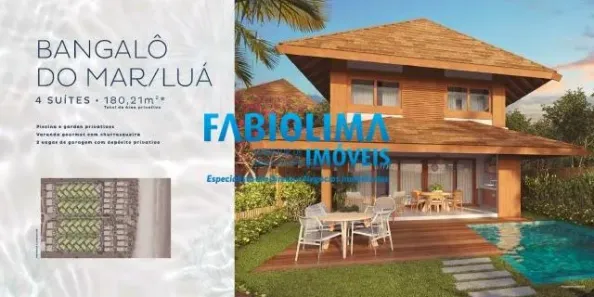 Casa de Condomínio com 4 Quartos à venda, 200m² no Itacimirim (Monte Gordo), Camaçari