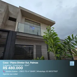 Casa com 2 Quartos à venda, 85m² no Plano Diretor Sul, Palmas