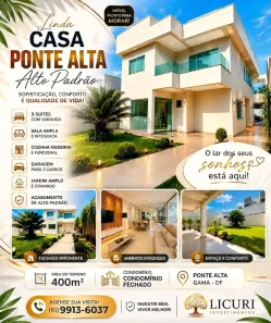 Casa de Condomínio com 3 Quartos à venda, 450m² no Ponte Alta Norte, Brasília