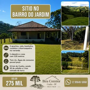 Fazenda/Sítio com 2 Quartos à venda, 110m² no , Cunha