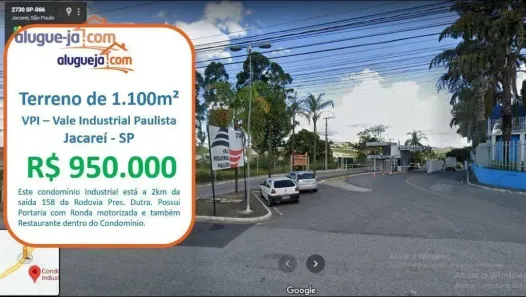 Lote/Terreno à venda, 1100m² no Jardim Califórnia, Jacareí