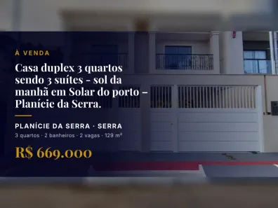 Casa com 3 Quartos à venda, 129m² no Planície da Serra, Serra