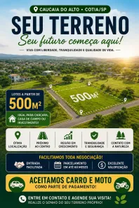 Lote/Terreno à venda, 500m² no Centro (Caucaia do Alto), Cotia