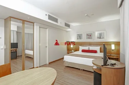 Flat com 1 Quarto para alugar, 30m² no Indianópolis, São Paulo