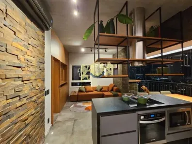 Flat com 1 Quarto para alugar, 62m² no Cidade Monções, São Paulo