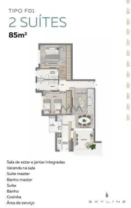 Apartamento com 2 Quartos à venda, 85m² no Piemonte, Nova Lima