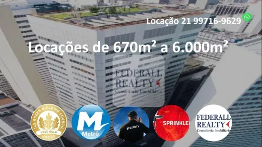 Sala Comercial para alugar, 698m² no Centro, Rio de Janeiro