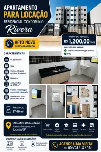 Apartamento com 1 Quarto para alugar, 28m² no Parque São Bento, Sorocaba