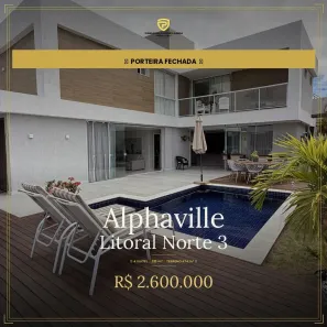 Casa de Condomínio com 4 Quartos à venda, 280m² no Alphaville (Abrantes), Camaçari