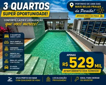 Apartamento com 3 Quartos à venda, 73m² no Bessa, João Pessoa