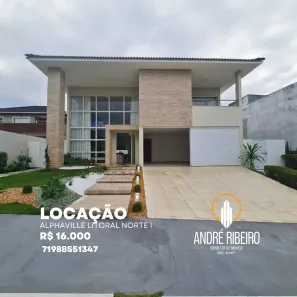 Sobrado com 4 Quartos para alugar, 284m² no Alphaville (Abrantes), Camaçari