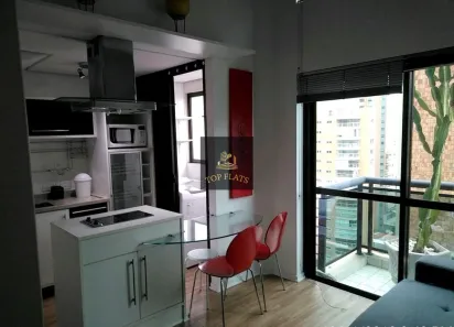 Flat com 1 Quarto para alugar, 55m² no Moema, São Paulo