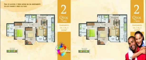 Apartamento com 2 Quartos à venda, 54m² no Parque Turf Club, Campos dos Goytacazes