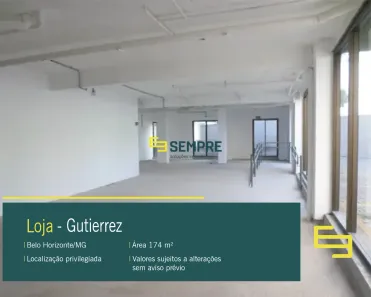 Ponto Comercial para alugar, 174m² no Gutierrez, Belo Horizonte
