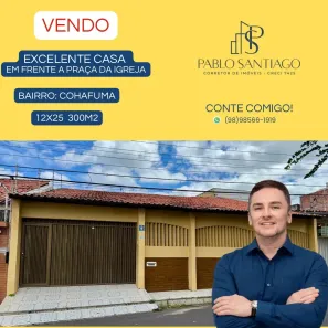 Casa com 3 Quartos à venda, 200m² no Cohafuma, São Luís