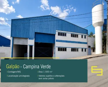 Galpão/Depósito/Armazém para alugar, 1500m² no Morada Nova, Contagem