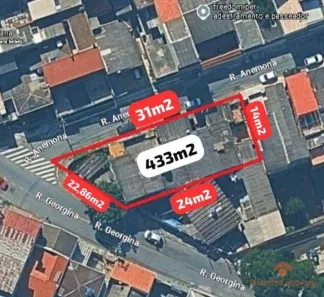 Lote/Terreno à venda, 433m² no Jardim das Flores, Osasco