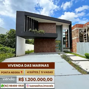 Casa de Condomínio com 4 Quartos à venda, 229m² no Ponta Negra, Manaus