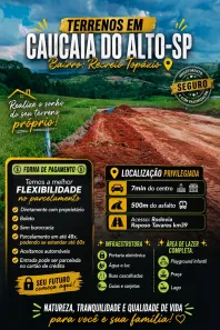 Lote/Terreno à venda, 500m² no Recreio Topázio (Caucaia do Alto), Cotia
