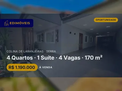 Casa com 4 Quartos à venda, 170m² no Colina de Laranjeiras, Serra