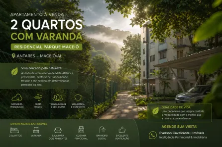 Apartamento com 2 Quartos à venda, 51m² no Antares, Maceió