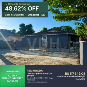 Casa com 2 Quartos à venda, 45m² no Itinga, Araquari