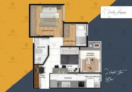 Apartamento com 2 Quartos à venda, 40m² no Jardim Cristiane, Santo André