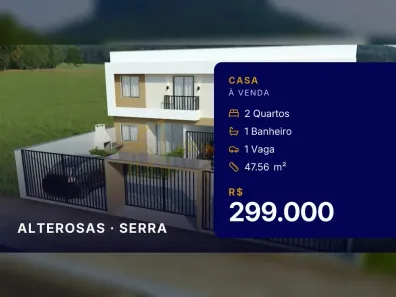 Casa com 2 Quartos à venda, 47m² no Alterosas, Serra