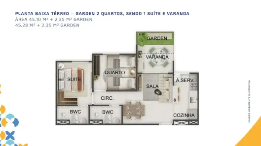 Apartamento com 2 Quartos à venda, 44m² no Candeias, Jaboatão dos Guararapes