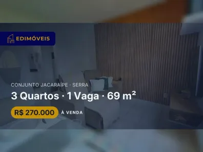 Apartamento com 3 Quartos à venda, 69m² no Conjunto Jacaraípe, Serra