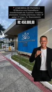 Apartamento com 3 Quartos à venda, 63m² no Coqueiral de Itaparica, Vila Velha