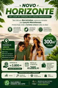 Lote/Terreno à venda, 300m² no , Barreirinhas