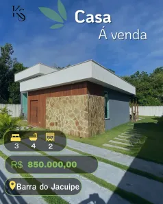 Casa de Condomínio com 3 Quartos à venda, 250m² no Barra do Jacuípe, Camaçari