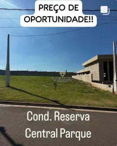 Lote/Terreno à venda, 376m² no Reserva Central Parque, Salto
